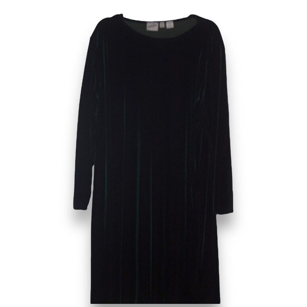 Vintage Jacqueline Ferrar Velvet Velour A-line Dress size 20W Christmas Holiday